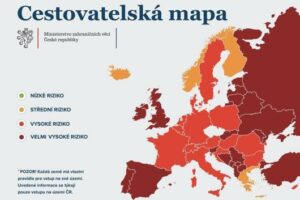Cestovatelská mapa ČR v době koronaviru